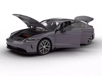 Porsche Taycan 4 Black Edition 2026 HQ 3d model 3D model
