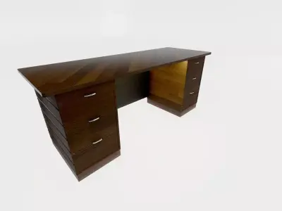 Free Executive Desk 3D Model  Top Quality Design Free low-poly 3D model