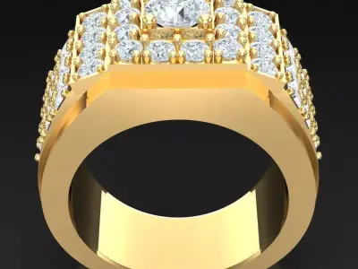 Luxury Men Rings Designs 4MR077 3D print model