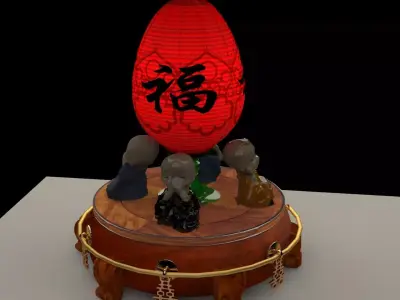 Chinese monk kids  3D model
