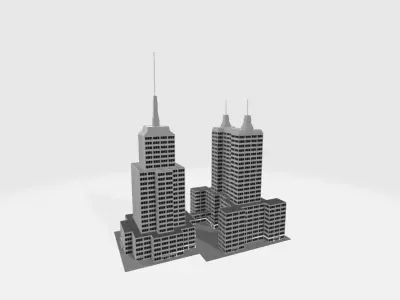 office building Free low-poly 3D model