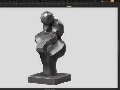 Modern Abstract Human Anatomy sculpture 3d print model 136 3D print model