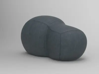 Hiziro Pouf Low-poly 3D model