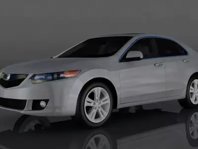 Acura TSX 2009 Low-poly 3D model