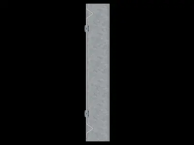 Metal Pedestrian Edge Restraint Barrier 3D model