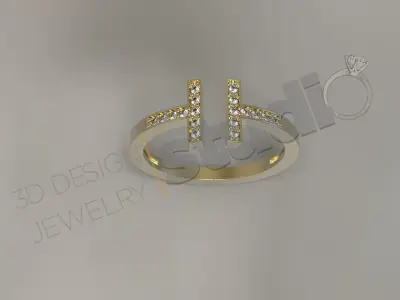 Luxury fashion ring 3d model 3D print model