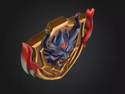 Demonic Emblem of Eternal Dominion Low-poly 3D model