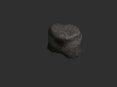 Short Flat Rocks - Base Free low-poly 3D model
