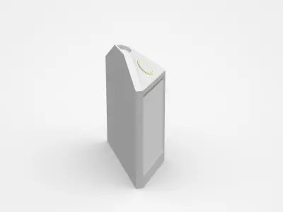 Attachable Trash Bin For Recycling With Two Holes 3D model