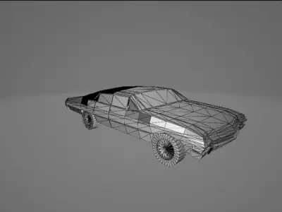 Low poly Chevrolet Impala 1967 3D print model