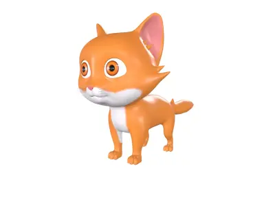 Cartoon Cat 3D model 6