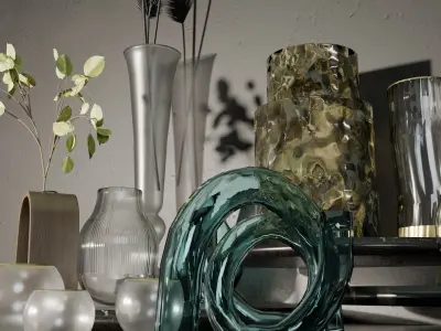 Archviz Decor Set 2 Basic Scene and Lighting 3D model