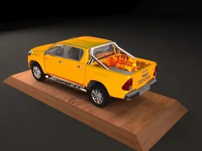 3d modeling toyota hilux pickup truck 3D model