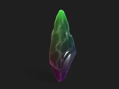crystal set Low-poly 3D model