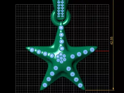 Luxury Star Jewelry   3D printable model   3D print model