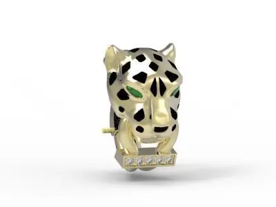 panter de earrings  3D print model