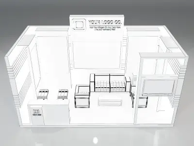 Booth Exhibition Stand a320 3D model