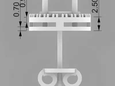 Luxury Stud Earring 3D Print Model  Gemstone Setting Design 3D print model