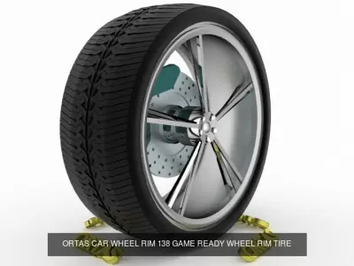 ORTAS CAR WHEEL RIM 137-138 GAME READY WHEEL 3D Model Pack