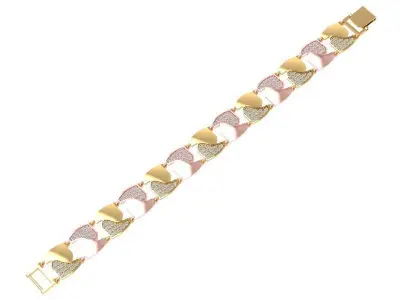 Luxury Cuban Link Diamond Bracelet for Men 1345 3D print model