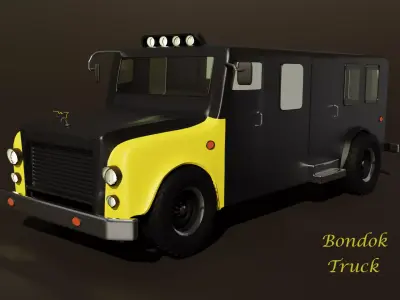 HighPoly Truck dump 3D model