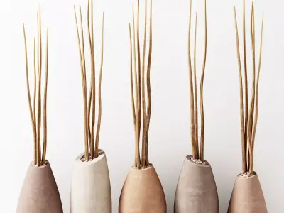 Vase slice pebble branch n3 3D model