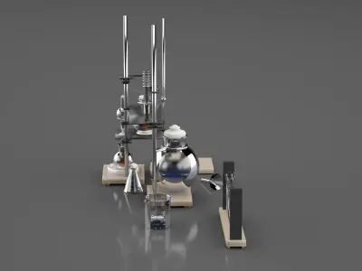 Chemical Laboratory Utensils and Equipment 3D model