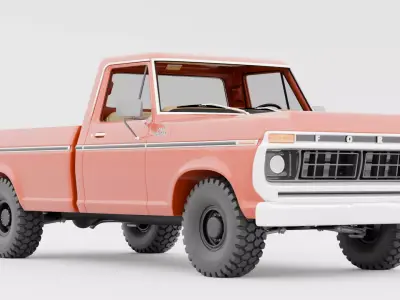 Pickup Truck Ford f-150 1977 3D model