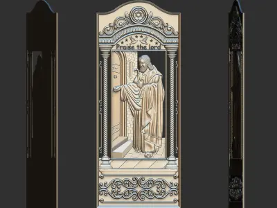 jesus christ knocking at the door 3D model