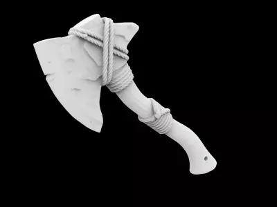 Tribal Stone Axe 3D Print Model 3D print model