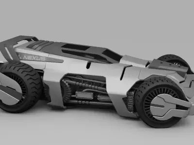 sci-fi vehicle 3D model