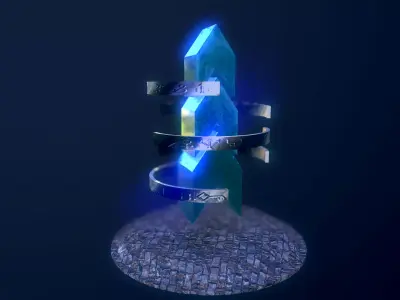 Magic monument Free low-poly 3D model
