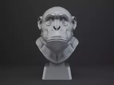Ape Bust - Animal Figurine 3D print model purchase