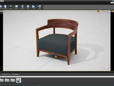 Flexform Jenny Chair UE4 Low-poly 3D model