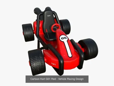 10 Cartoon Kart G Collection - Vehicle Racing Design 3D Model Pack