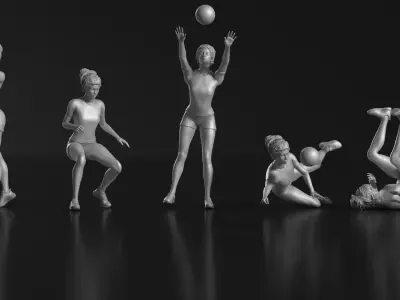 volleyball Woman 46 figure Set 02 3D print model