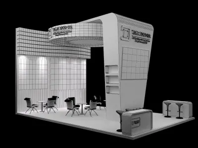 Booth Exhibition Stand a635 3D model
