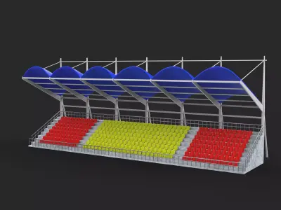 Stadium seating tribune 3D model