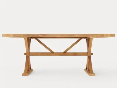 Lyon Dining Table 200x100 Cm Vintage Nature Low-poly 3D model