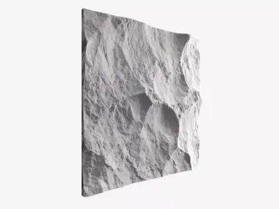 470-RockPanel piece of rock on wall 3D model