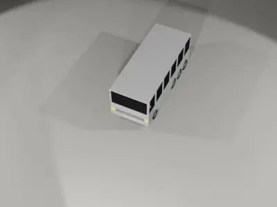  mini Bus  Low-poly 3D model