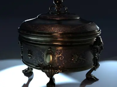 Sugar Bowl 3D Model - Free High-Poly with Texture  Free 3D model