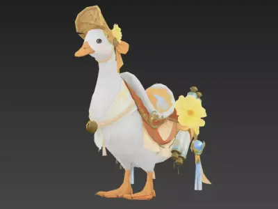 ducklings Low-poly 3D model