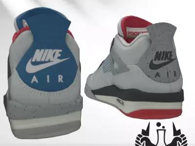 Nike Air Jordan Retro SE What The Mens Shoe Game Ready Low Poly Low-poly 3D model