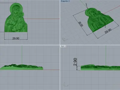 Saint Maria Icon 30989 3D print model