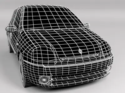 RENAULT CLIO 1999 LOWPOLY Low-poly 3D model