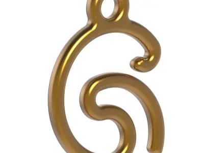 Stylish Pendant Letter G 3D print model