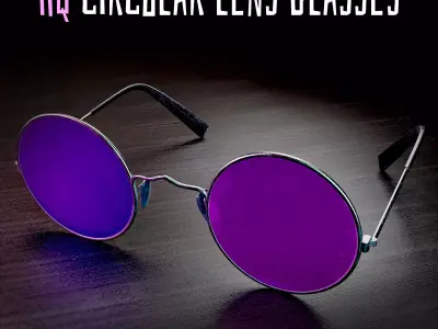 3D LUXURY CIRCULAR GLASSES - CREATED FOR 3D NFTs 3D model