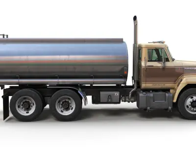 International Fleetstar tanker Low-poly 3D model