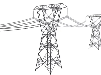 Electrical Power Line  3D model